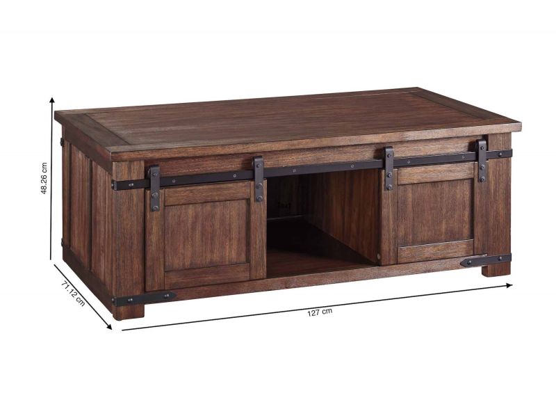Naseem Rectangular Solid Wooden Coffee Table - Floor Stock